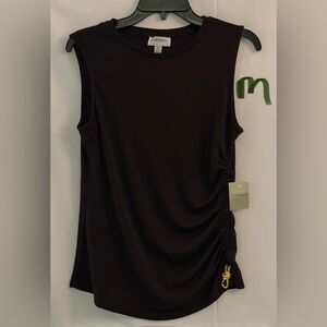 Carmen Classic Black Ruched Tank Top
